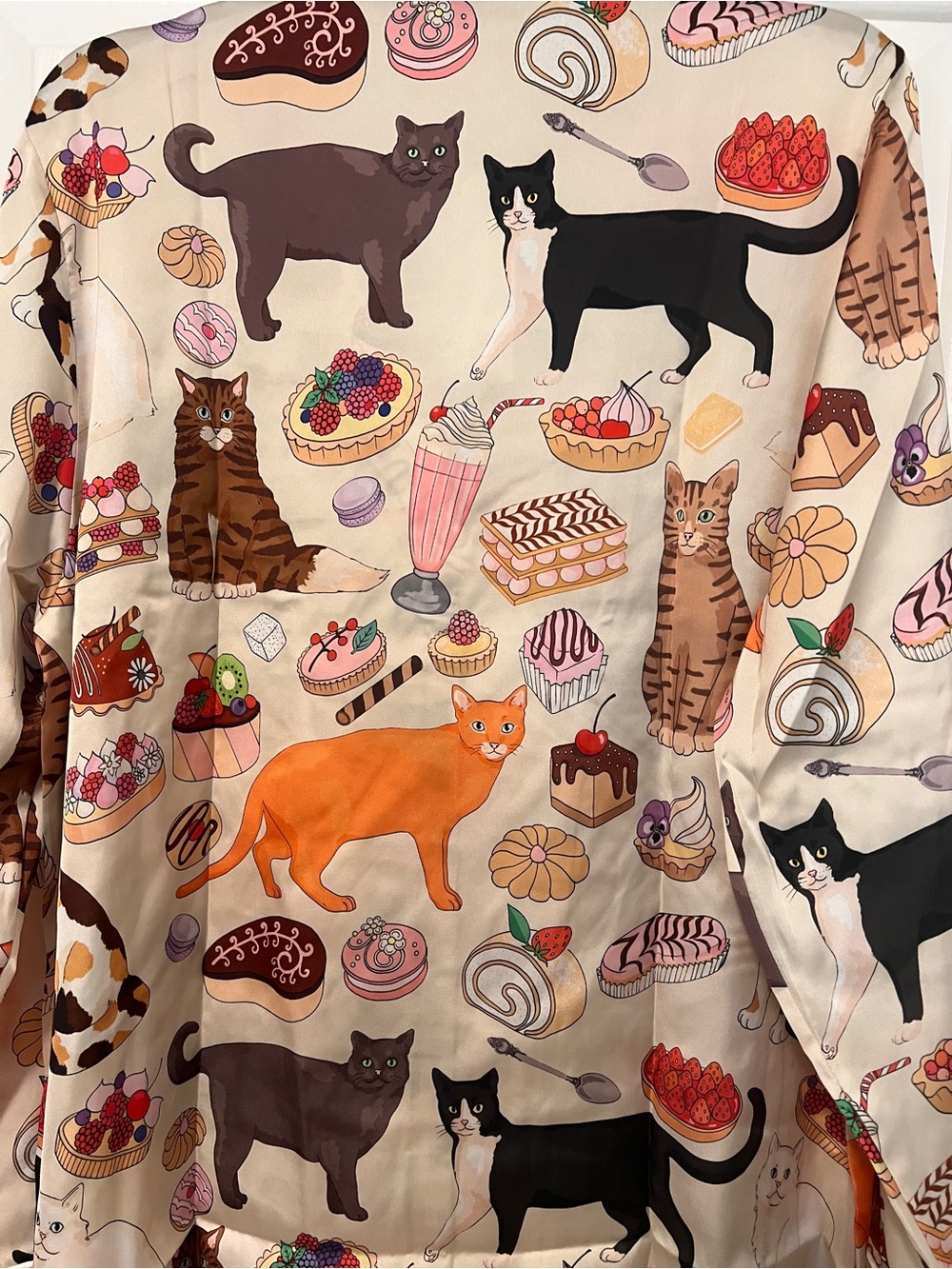 Karen Mabon x Anthropologie Cat Cafe Pajama Set NWT - Picture 5 of 13